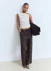 Mango Top Asymétrique À Bretelle Drapé Écru - Femme - Xl -