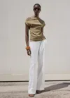 Mango Top Asymétrique Cintré Kaki - Femme - L -  In Brown