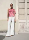 Mango Top Asymétrique Imprimé Fuchsia - Femme - L -  In Pink
