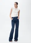 Mango Embroidered Eyelet Accent Cotton Top In Blanc