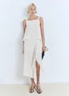 Mango Top Bretelles À Rayures Écru - Femme - M -  In White