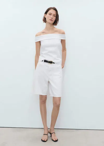 Mango Top Bustier Blanc - Femme - Xl -  In White