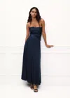 Mango Top Bustier In Blue