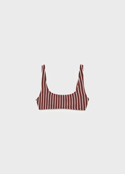 Mango Haut Bikini Chocolat - Femme - L -