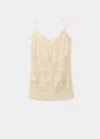 Mango Top Col V Dentelle In Neutral