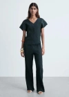 Mango Top Bleu - Femme - M -  In Bleu