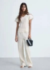Mango Top Vanille - Femme - M -