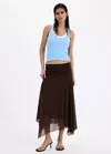 Mango Top Côtelé Ajusté In Blue