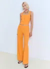 Mango Buttons Cotton Top Orange