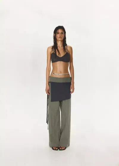 Mango Top Court En Maille Semi-transparente In Blue