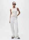 Mango Crochet Top With Straps Ecru In Ecru