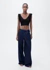 Mango Top Crop Naud Dos Noir - Femme - M -  In Black