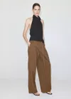 Mango Draped Halter Top In Black