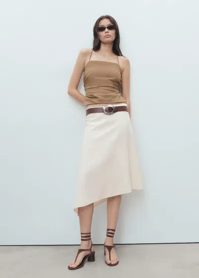 Mango Open Back Cotton Top Sand