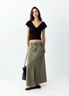Mango Top En Maille Col V In Noir