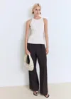 Mango Blouse Peplum Col Halter Blanc Cassé - Femme - 3xl -
