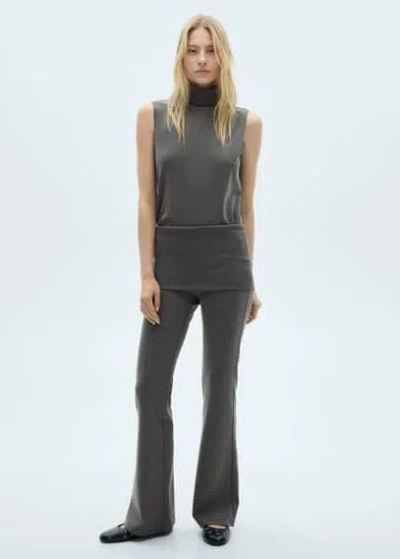 Mango Top Gris - Femme - Xl -
