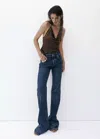 Mango Top Halter À Clous In Brown