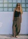Mango Top Halter Brodé In Brown