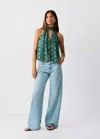 Mango Top Halter Imprimé