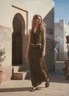 Mango Printed Halter Top In Russet