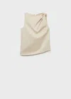 Mango Top Ivoire - Femme - L -  In Ivoire
