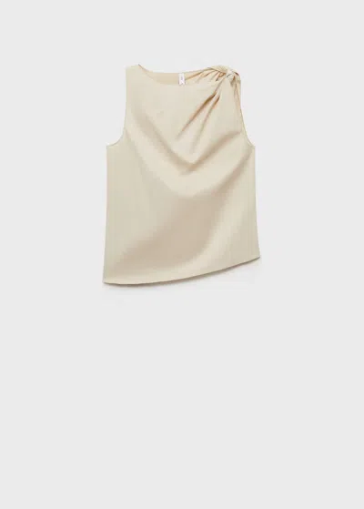 Mango Top Ivoire - Femme - L -