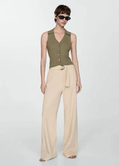 Mango Top Khaki