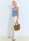Mango Contrast Trim Strappy Back Camisole