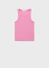 Mango Ribbed Halter Neck Top Pastel Pink