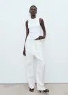 Mango Ribbed Knit Top Off White