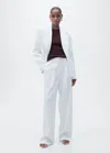 Mango Ribbed Knit Top Chocolate In Chocolate