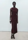 Mango Fine Ribbed Knit Top Chocolate In Chocolat