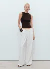 Mango Fine-knit Top Chocolate