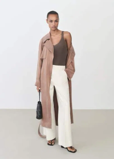 Mango Lurex Knitted Top Chocolate