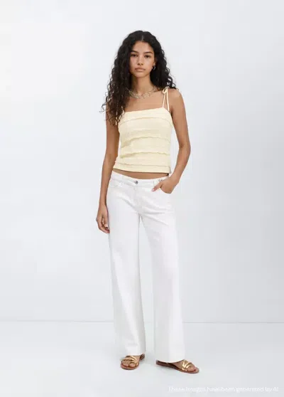 Mango Top Maille Volants