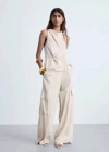 Mango Top Sable - Femme - L -