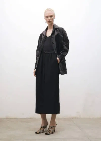 Mango Top Noir - Femme - L -