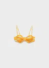 Mango Structured Bikini Top In Yellow