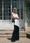 Mango Asymmetrical Satin Top White In Yellow