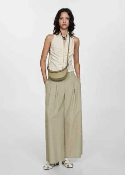 Mango Blouse In Écru