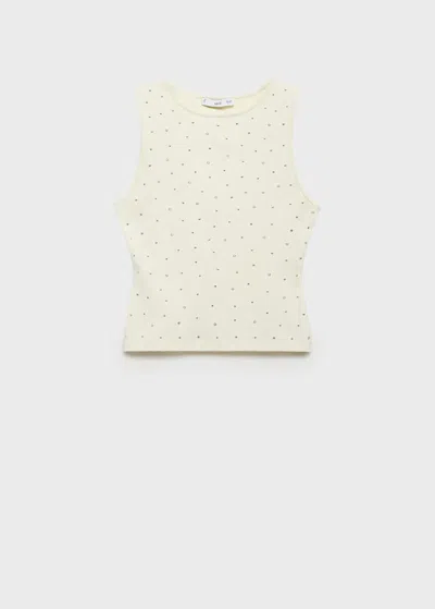 Mango Top With Detail Studs Off White
