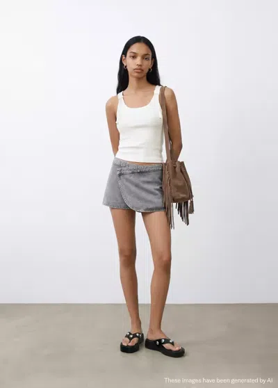Mango Top With Knotted Straps In White