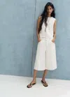 Mango Top With Openwork Embroidery In Off White