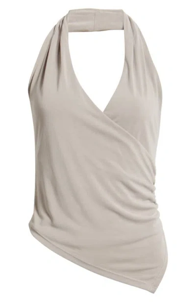 Mango Toucan Wrap Halter Top In Neutral
