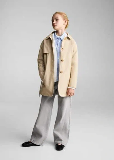 Mango Kids' Trench Coat Medium Brown