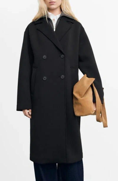 Mango Trench Coat With Bib In Black