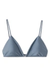 Mango Triangle Bikini Top In Blue