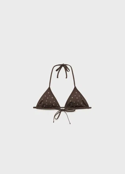 Mango Studded Triangle Bikini Top