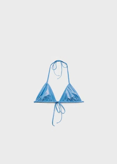 Mango Haut Bikini Bleu Ciel - Femme - Xl -